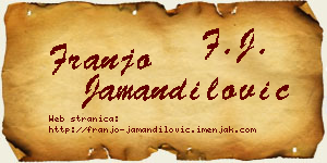 Franjo Jamandilović vizit kartica